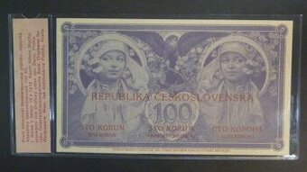 100 Kč 1919 reprint Ivančice 2018