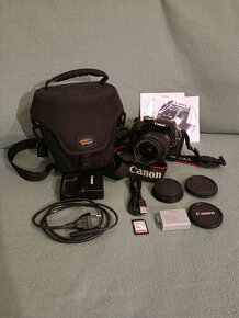 Canon EOS 500D + objektív, príslušenstvo a taška