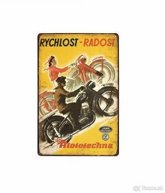 plechová cedule - Jawa ČZ - Rychlost - Radost: Mototechna