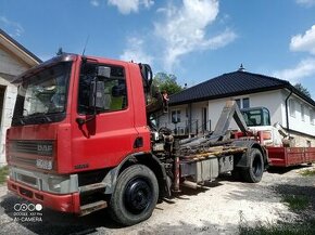 DAF  CF65.210 hakový nosič + hydraulická ruka 4T