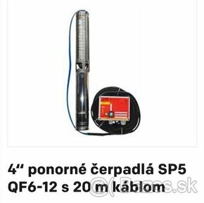 Predám čerpadlo do studne SP5 +80L tlakovú nadobu - 1