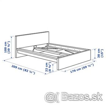 Predám manželskú posteľ IKEA Malm