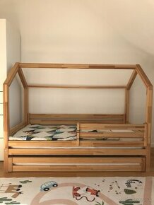 Detská drevená domčeková posteľ Elis Design - 1