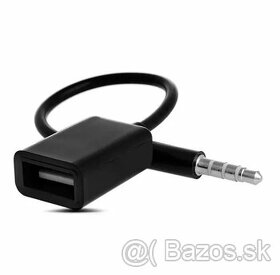 3,5 mm zástrčka AUX audio konektora na kábel kábla USB 2.0 p