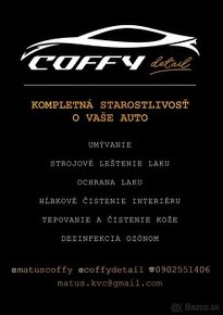 COFFY detail - kompletná starostivosť o Vaše auto