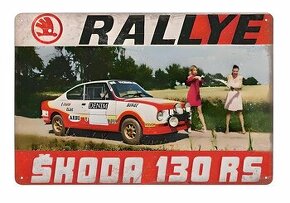 plechová cedule - automobil Škoda 130 RS Rallye