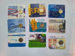 2€ Slovensko coincard - rôzne - viď foto a text