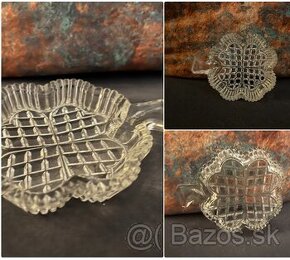 Vintage Bohemia Glass Lead Crystal Coaster