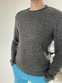 Abercrombie & Fitch muzsky sedy sveter, medium