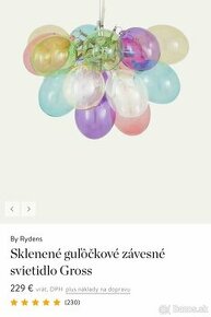 sklenené guľôčkové závesné svietidlo Gross