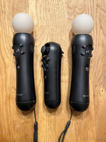 Playstation Move ovládače, kamera, nabíjacia stanica, hry