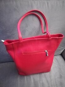 Nová kožená kabelka červená - 1