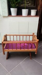 Nová drevená kolíska/posteľ
pre bábiky - 1