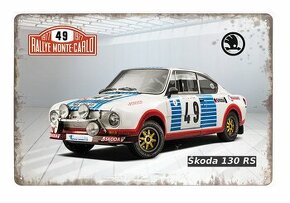 cedule plechová - automobil Škoda 130 RS