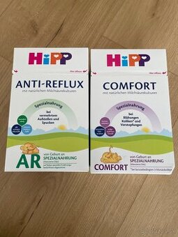 Predam umele mlieko HIPP COMFORT 5ks a antireflux 1ks