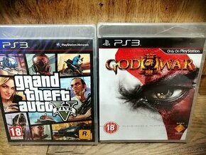 GTA 5 a God Of War PS3 NOVE NEROZBALENE - 1