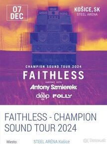 Vstupenky Faithless 7.12.2024 KE