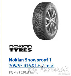 205/55R16 91H zimné pneu Nokian