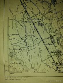 Stará mapa Humenné a okolie-1904.
