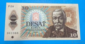 UNC Bankovka ČESKOSLOVENSKO - 10 Kčs 1986