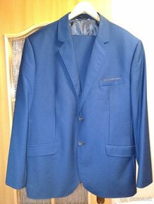 Pánsky modrý oblek veľkosť 60 - 1