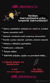 Elektroinštalačné práce - 1