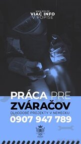 PRÁCA PRE ZVÁRAČOV DO NEMECKA