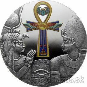 Strieborná kolorovaná minca Egyptský Anch 1 Oz 2020 Proof