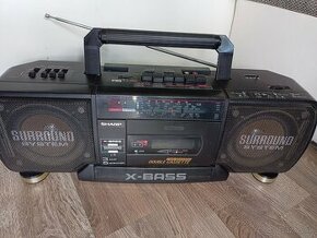 Sharp WQ T352H BK, radiomagnetofon boombox retro kazeťák - 1