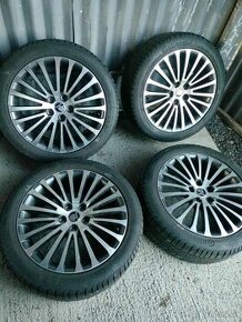 Zimná 4ks alu disky orig. Škoda 5x112 R18 pneu 235/45 R18 5m - 1