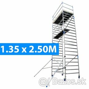 Pojazdné hliníkové lešenie. 135 x 250 / 8,50m DOPRAVA ZDARMA - 1