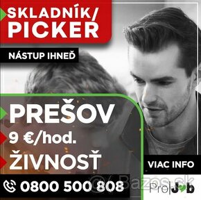 Skladník/Picker - Prešov