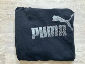 Puma mikina s kapucňou, čierna + šedá potlač, veľkosť M