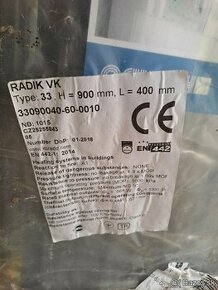 predám novy radiátor Radik VK 33 , 900x400 - šedý  RAL 7021