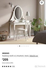 Toaletný stolík IKEA Hemnes