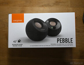 Reproduktory Creative Pebble Black