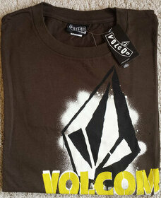 Tricko VOLCOM hnede, velkost S , uplne nove s visackami - 1