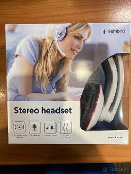 Gembird Stereo headset s mikrofónom - biele