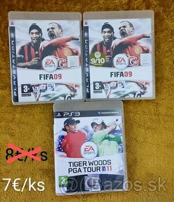 Hry na PS3 - FIFA 09,TIGER WOODS
