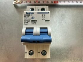 Nader 2P, 25A, C curve, NDB2Z-63C25/2, mini istic