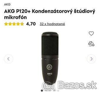 Mikrofón AKG P120 + príslušenstvo