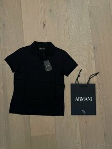 Emporio Armani tričko tmavomodré - 1