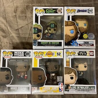 Funko pop, marvel, star wars, Mike Tyson, LeBRONE JAMES