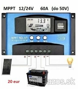 Solarny regulator MPPT - 60A (do 50 Voltov)