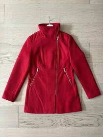 Dámsky jesenný kabát - červený