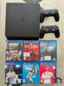 Playstation 4 Slim 500gb, 2x DualShock