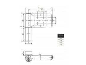 Záves dverí PVC Jocker A 15,5 120 kg