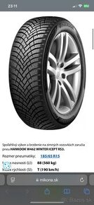 Predám Hankook W462 ICEPT RS3 185/65 R15 88 T Zimné - 1