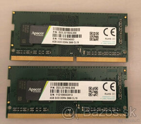 2x APACER SO-DIMM DDR4 4GB 2666MHz CL19