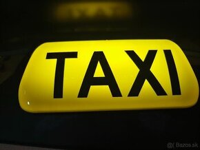 žltý ACCU svetelný TAXI transparent / strešník na batérie